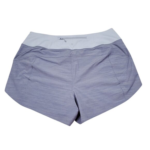 Athleta Run With It Textured 3.5” Shorts Purple Space Dye Athletic Lined Plus 1X - Picture 3 of 7